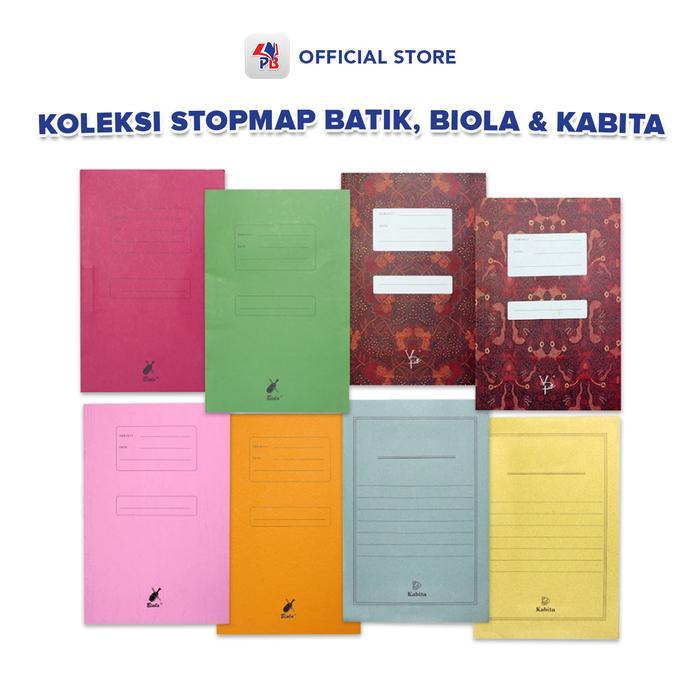 Stopmap Kertas / Map File / Map /Map Ijazah F4 Warna Motif Batik Seri No 5001 5002 Kabita Biola File