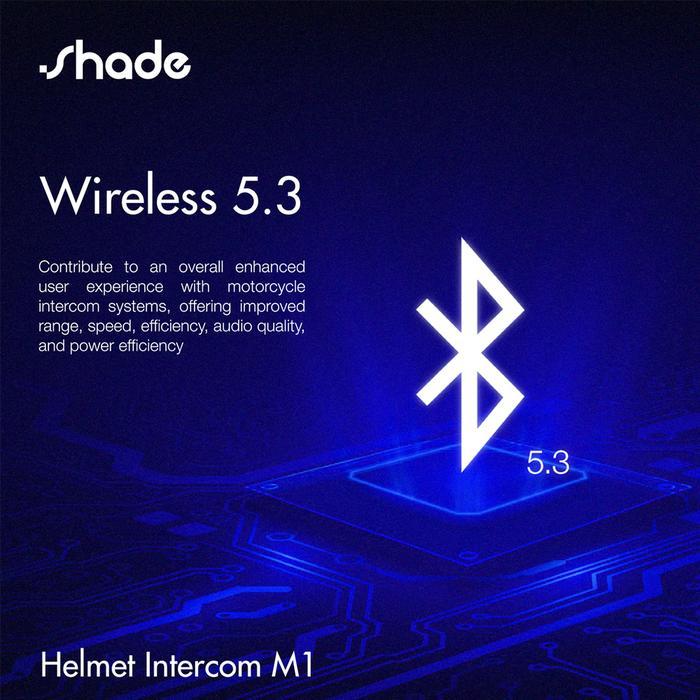 SHADE Headset Helm Bluetooth / HeadPhone Helm Bluetooth / Intercom Motor / Headset Bluetooth Helm