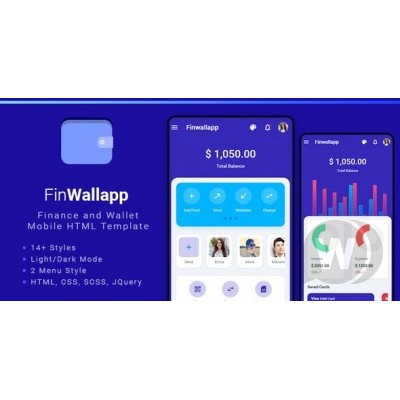 Finwallapp Mobile HTML template - Template HTML Website