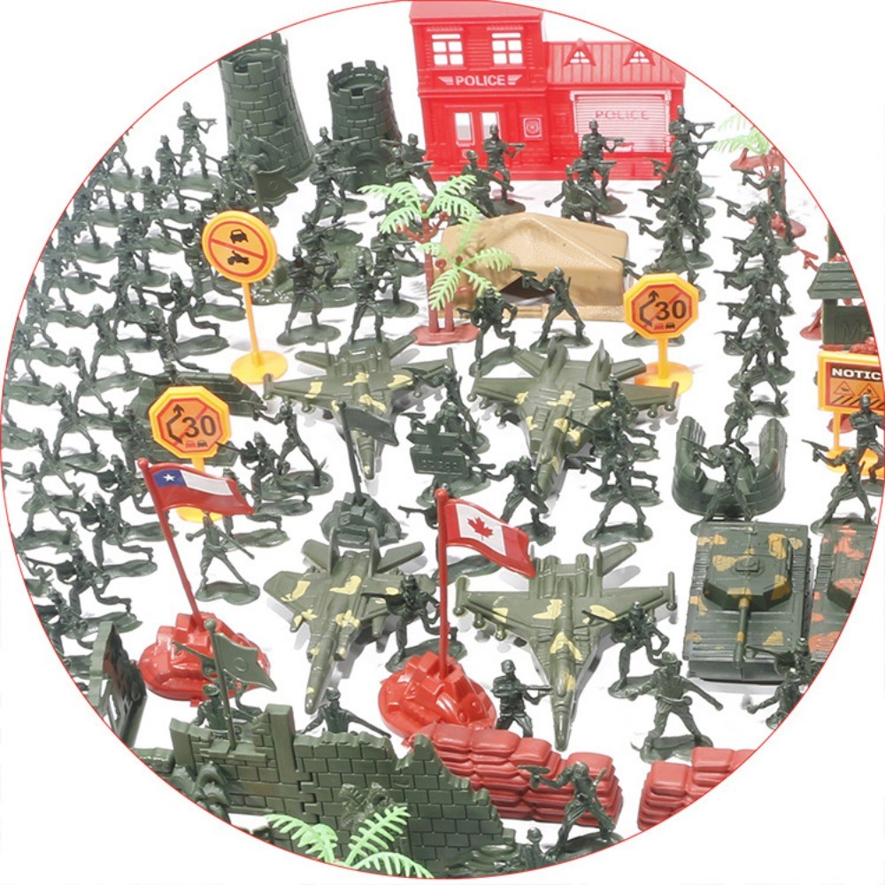 330pcs/set 4cm Small Soldier Military Sandtable Model Children Toys Gift