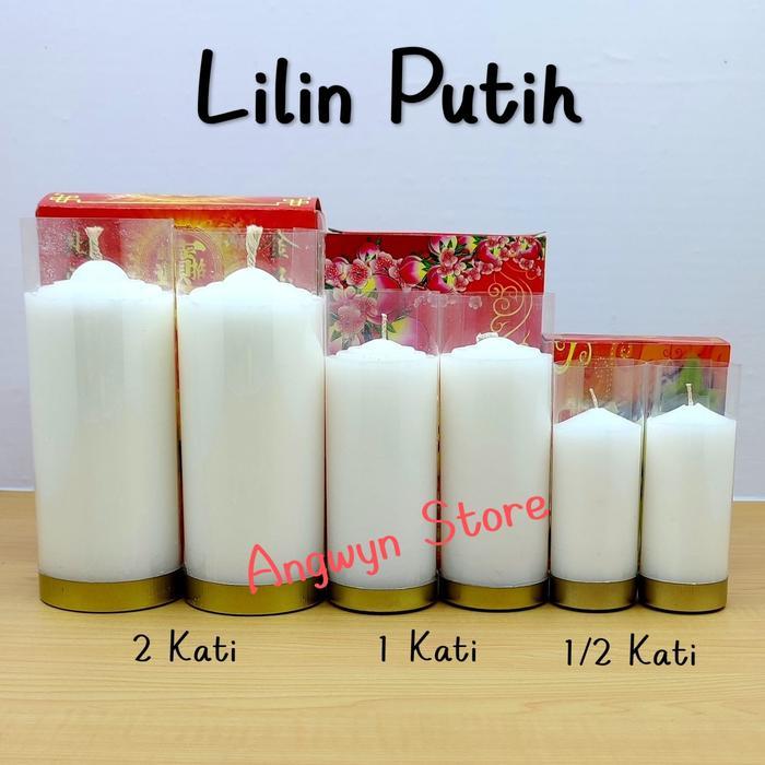 Lilin Putih Jumbo / Lilin Putih Besar Polos Teratai