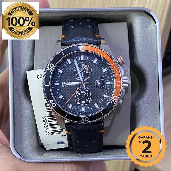 Jam Tangan Ch 2953 chronograph Black Dial 45mm