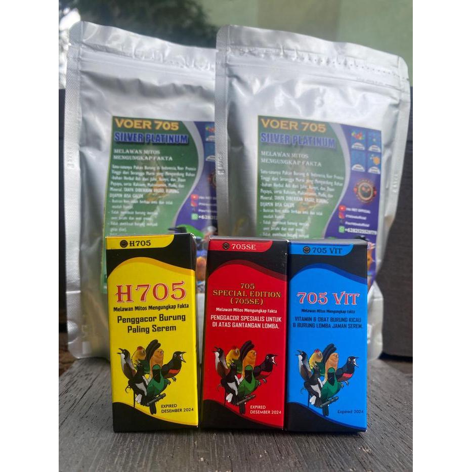 BUNDLING H705 705SE Paket Bundling 3 Pakan Ikan H705, 705SE, dan 705VIT Bonus 2 Voer Silver 100 Gram