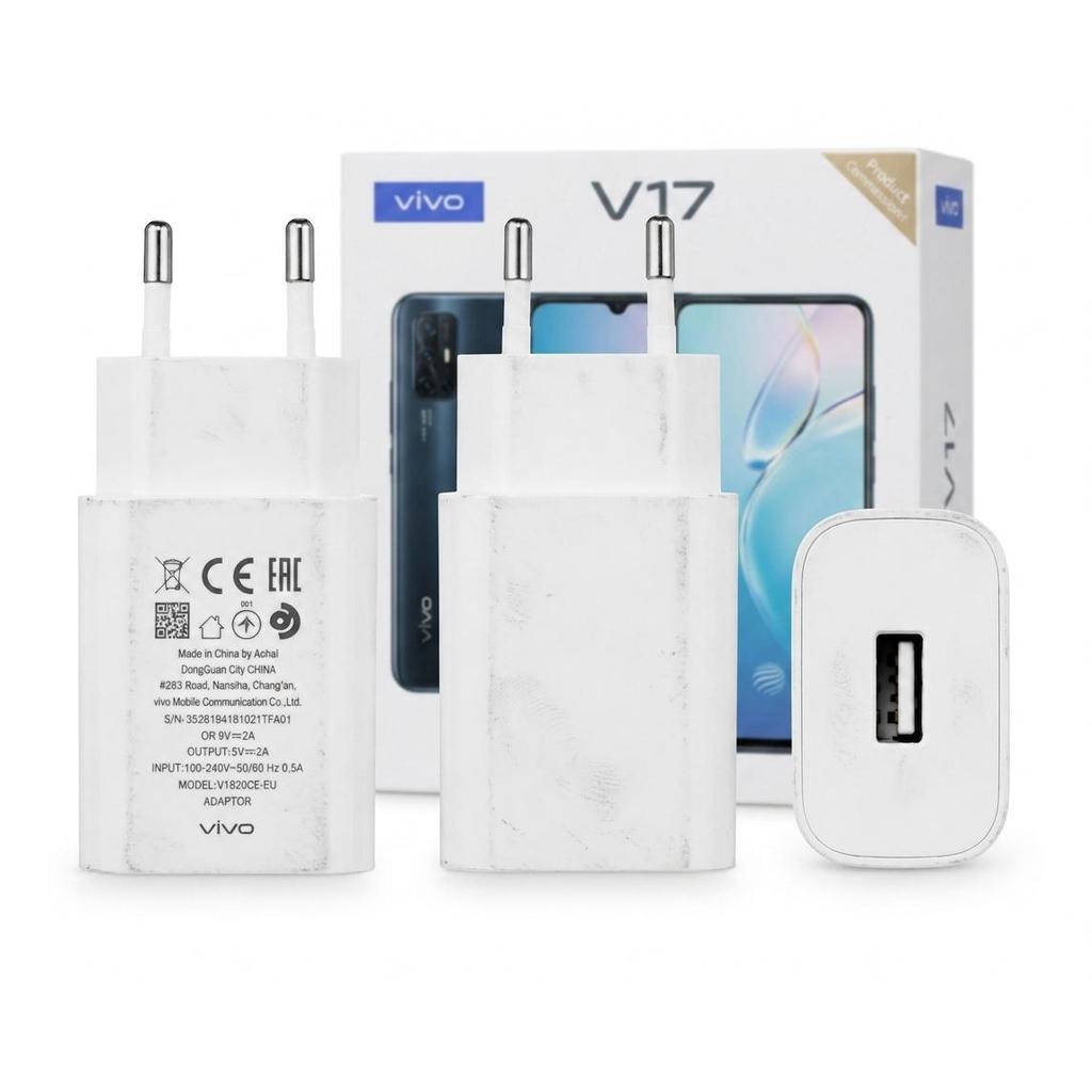 Kepala Cas Vivo V1820C-EU Ori Bekas Fast Charging 18W 9V 2A Untuk Vivo V17