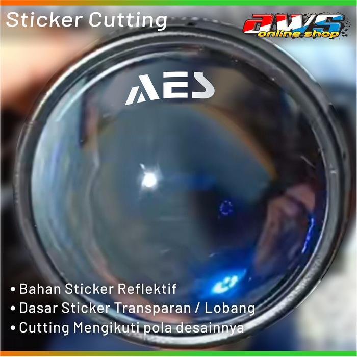 Sticker Biled Aes Mini Font Terbalik/ Normal