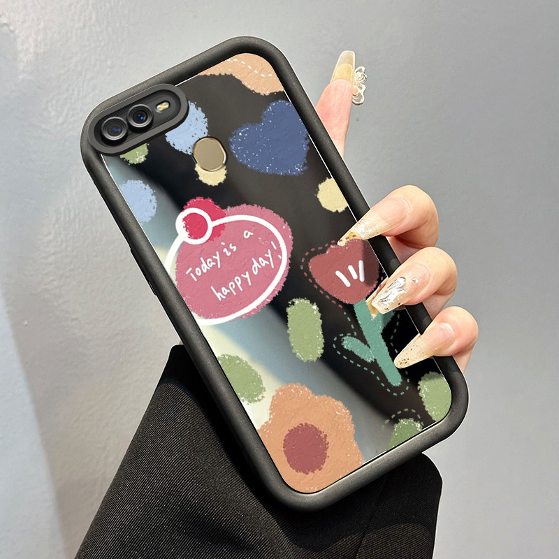 Casing Hp OPPO A7 OPPO A5s OPPO A12 OPPO A12S A11k Case Tangan Gambar Hati Kasing Anti Cepat Rusak s