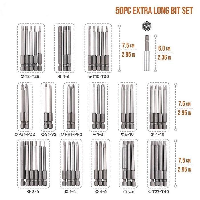 Obeng Elektrik 50 In 1 Set/Kecil Obeng Listrik /Obeng Baterai / Komplit Obeng
