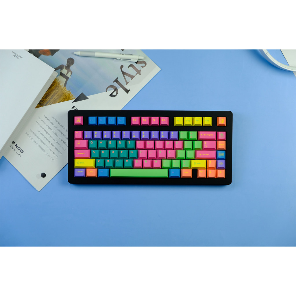 GMK Windbreaker Keycap, 129 Keys PBT Keycaps Cherry Profile DYE-SUB Personalized GMK Keycaps For