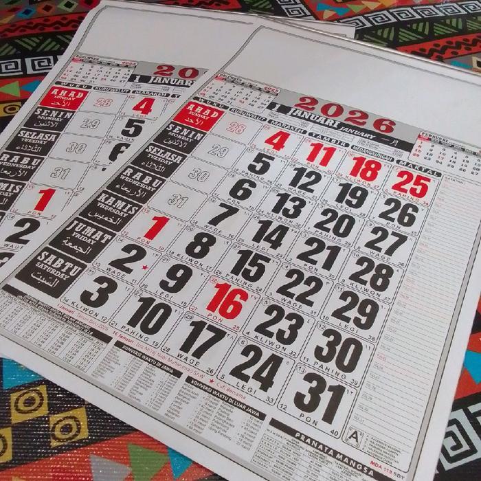 SALE Kalender Dinding Polos Jawa Lengkap 2027 Ukuran 32x48cm Penanggalan Pranata Mangsa Akurat