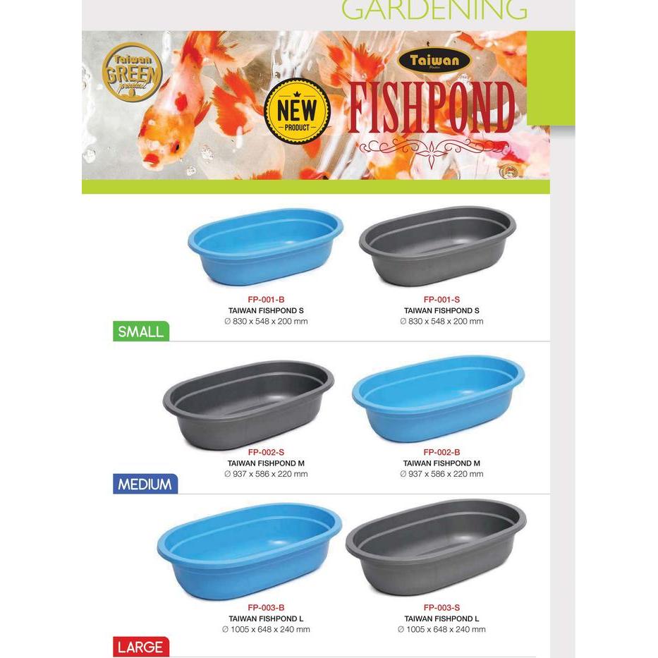 PAKET FISHPOND Bak Oval Serbaguna - MEREK TAIWAN PLASTIK