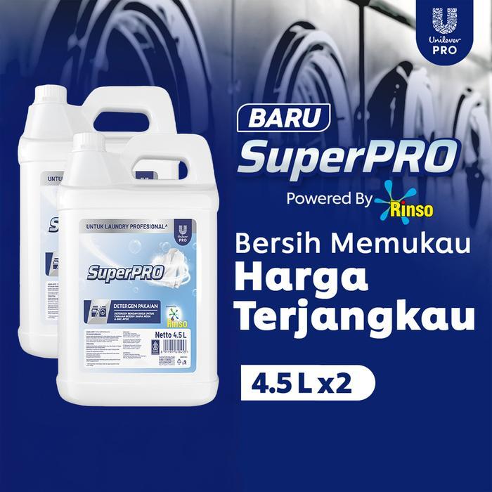Sale Rinso Superpro Deterjen Matic Cair Jerigen 4500Ml (X2) Twinpack Original