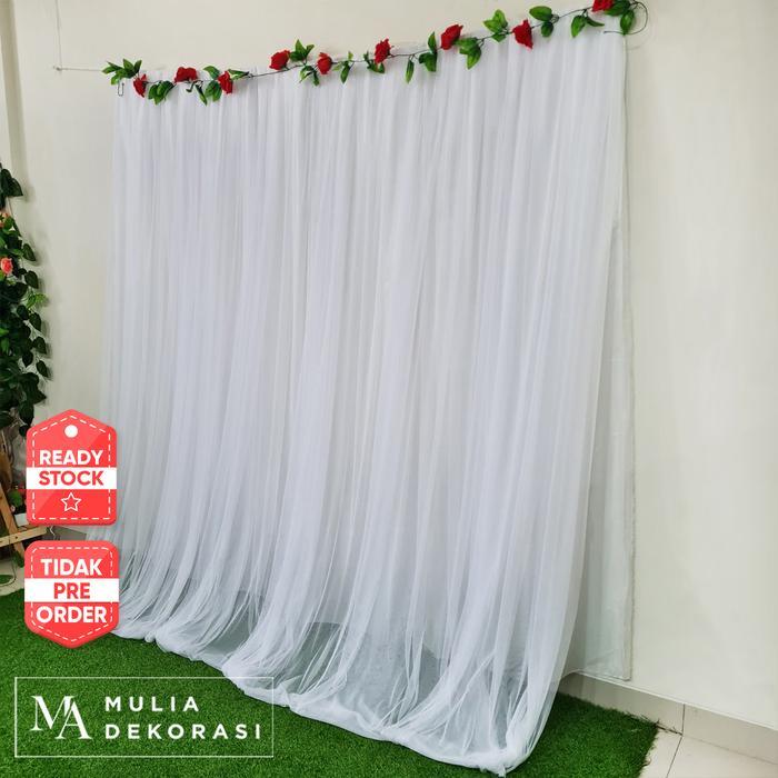 Backdrop Kain Lamaran Decoration Background 2M Abutai Tile