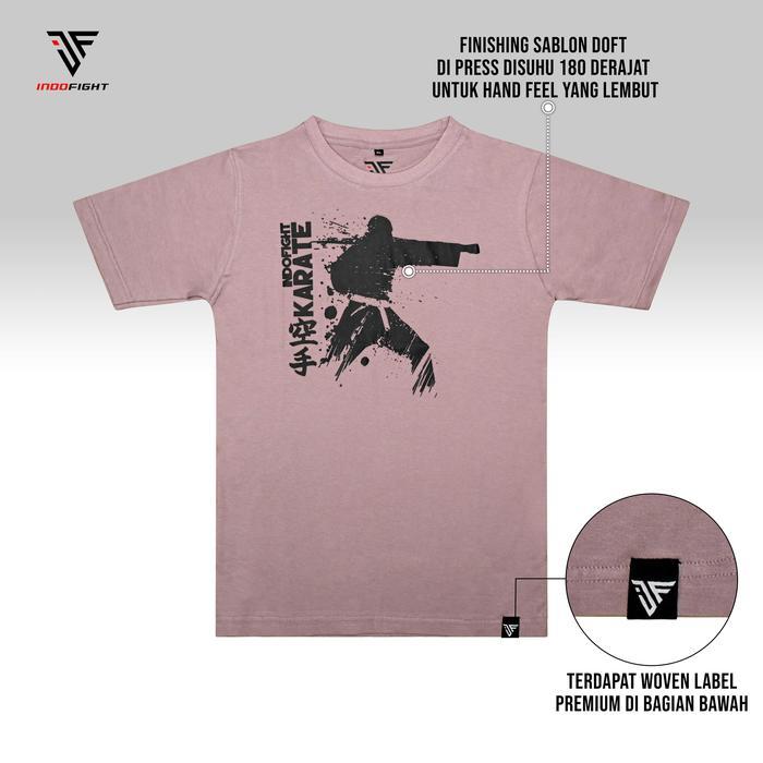 Kaos Karate Indofight T-Shirt Karate Baju Karate Kaos Olahraga Karate Apparel Unisex