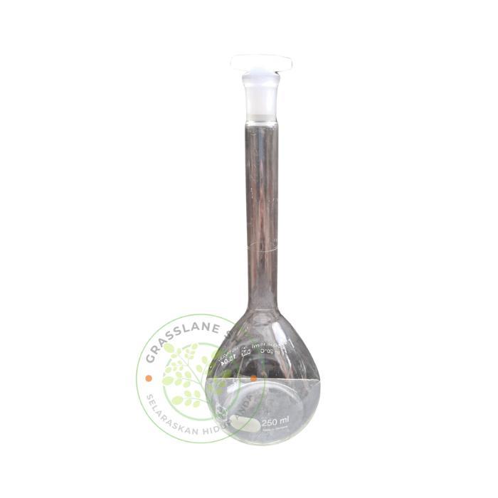 Labu Ukur Kaca Laboratorium Volumetric Flask Glass 250 ml Kaca Class A Duran