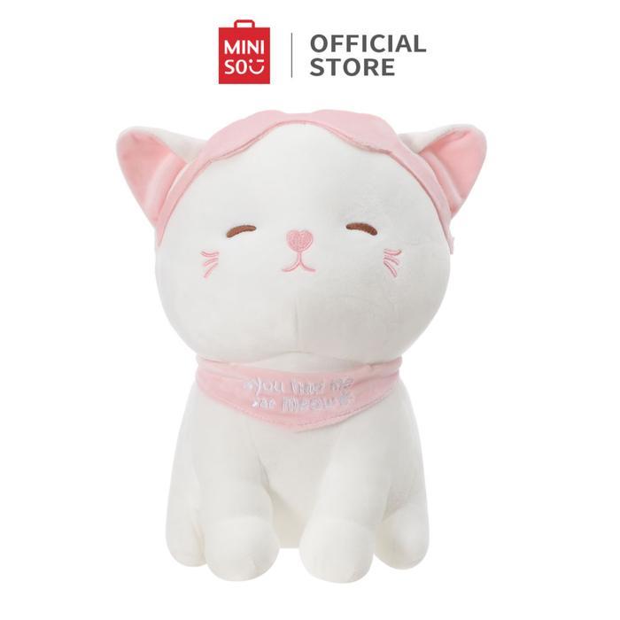 Istana Boneka - Miniso Double Heart Boneka Lucu Kucing Boneka Lembut Mainan Mewah Kucing Dengan