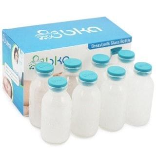 Olaay.Id- Botol Kaca Asi Perah Botol Susu Bayi Penyimpanan Asi Isi 8 Botol Bka
