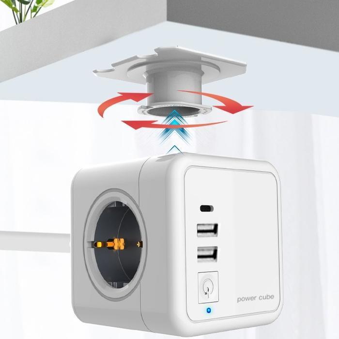 POWERCUBE STOP KONTAK - POWERCUBE SOCKET USB 3.1 TANPA KABEL PROMO