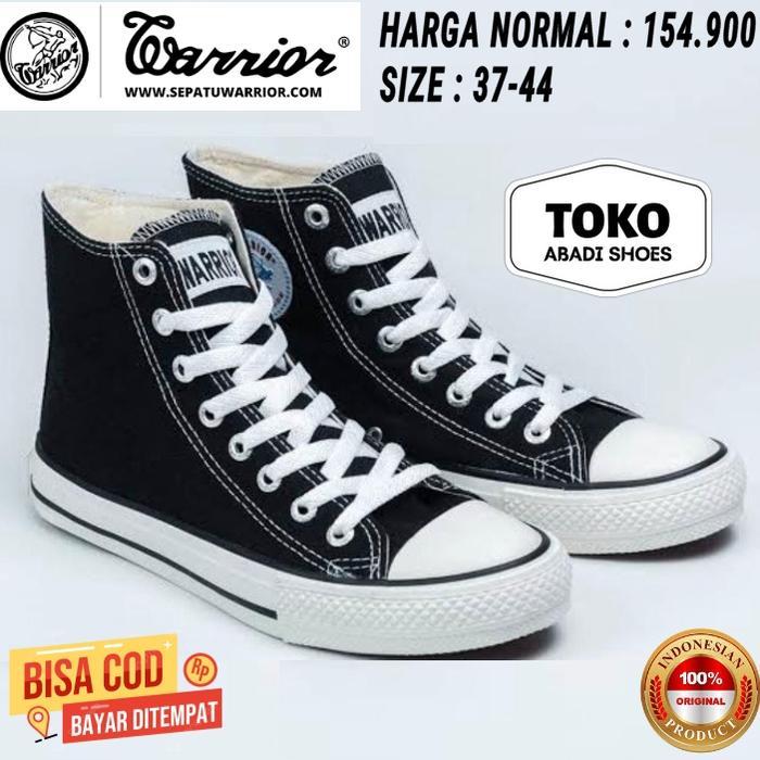 Homyped Collection - Sepatu Sekolah Warrior Hitam Putih Tinggi / Sepatu Sekolah Nb Original