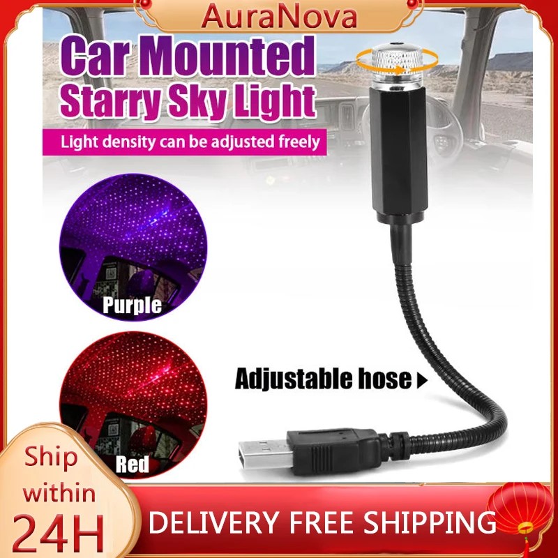 Car Starry Sky Top Atmosphere Light USB Starry Sky In Car Romantic Starry Sky Light Interior Ceiling