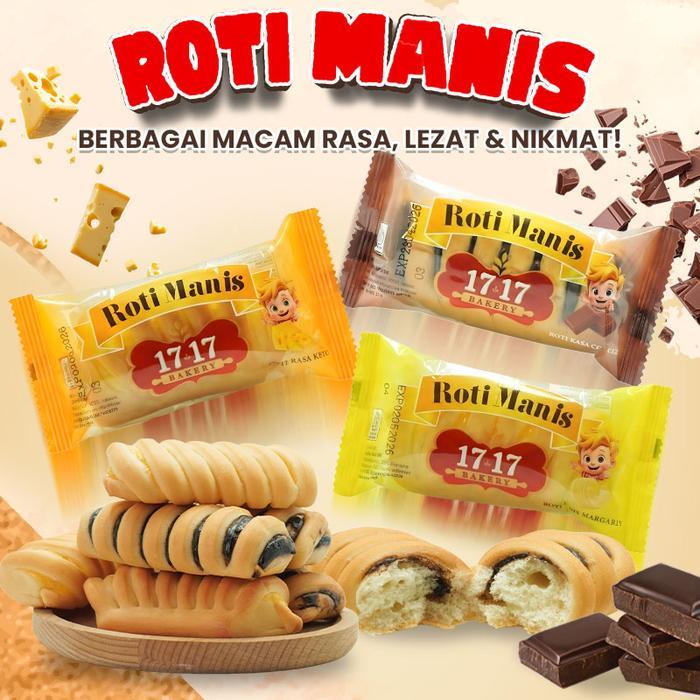Premium Cod (Halal)1717 Bakery Roti Halal Pengguna Baru Cokelat Margarin Keju Food Selai Kedai