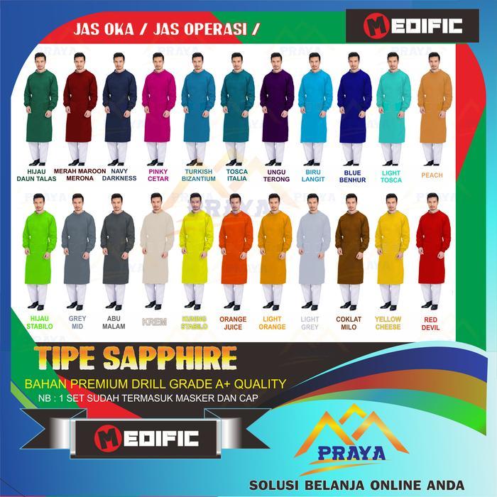 Gown jas oka Jubah OK operasi merk MEDIFIC tipe Sapphire