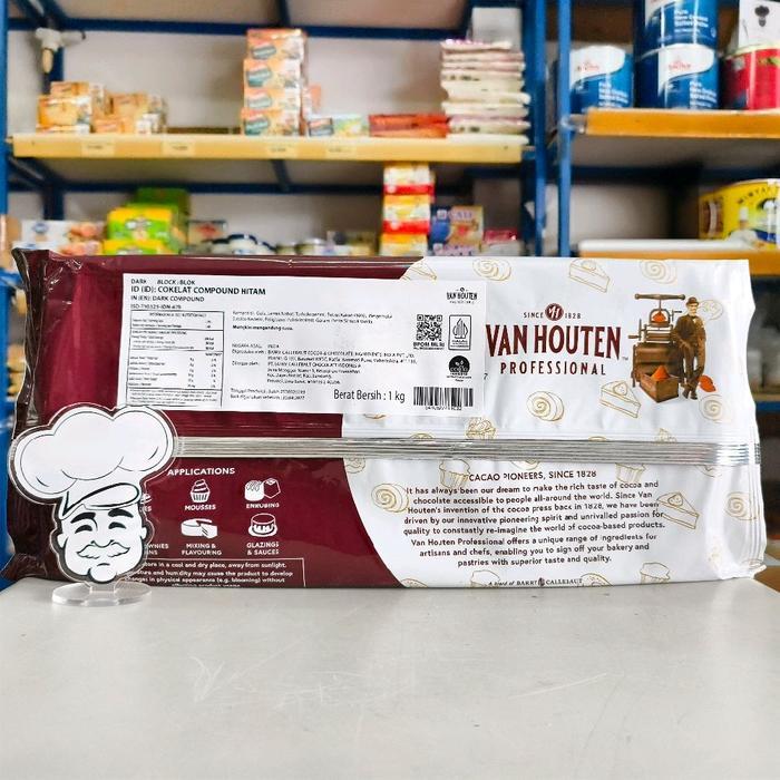 Cesso.Shop- Van Houten Dark Compound 1Kg / Dark Coklat Vanhouten / Coklat Batang Van Houten