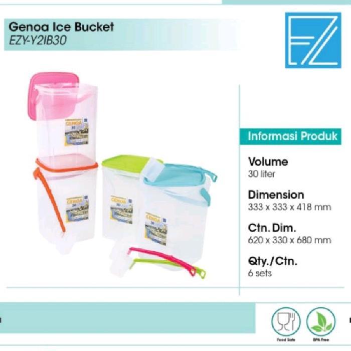 Ezy : Genoa Ice Bucket 30 Liter Toples / Akuarium Es Buah + Gayung