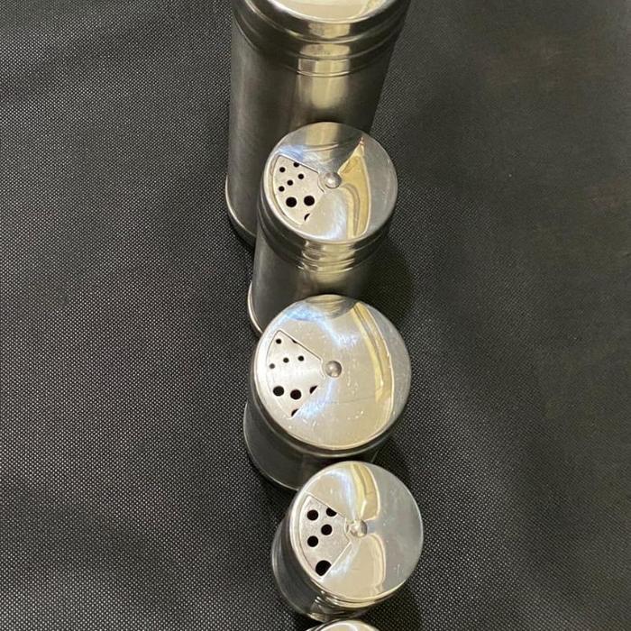 Salt Pepper Shaker / Botol Lada Garam Stainless Steel / Wadah Tempat Bumbu Dapur Lada dan Garam Ada
