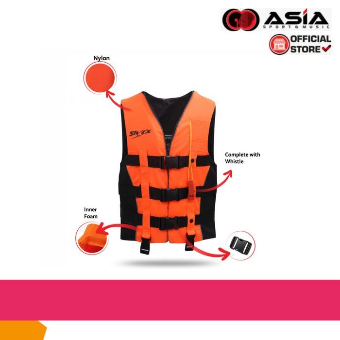 HOT PROMO Vest Rompi Renang Sharx Rompi Renang Pelampung Jaket Vest + Peluit Lv-065