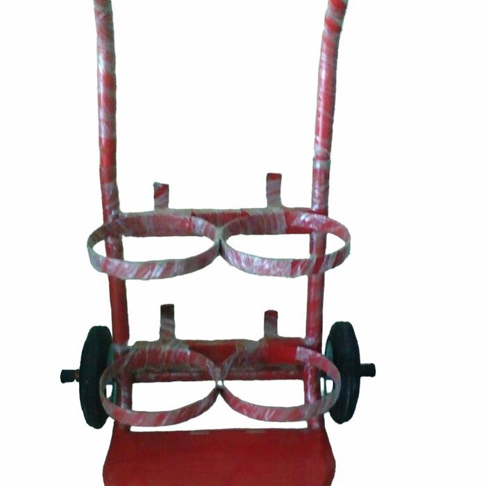 TROLLY DOUBLE UNTUK LAS TABUNG GAS OKSIGEN & GAS ACETYLENE 1M3