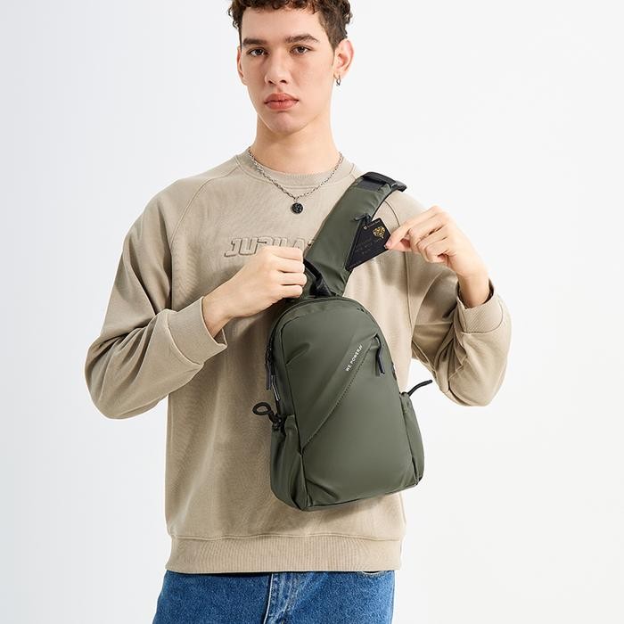 Top Freeknht Tas Selempang Pria Eahone Hole Slingbag Cowok Anti Air Tas Bahu Model Formal Casual