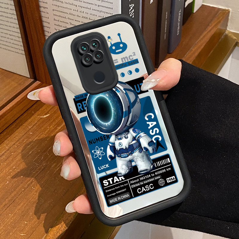 Casing Hp Untuk Xiaomi Redmi Note 9 Note 9s Note 9 Pro POCO M2 Pro Case astronot Kasing Mirror Cesin