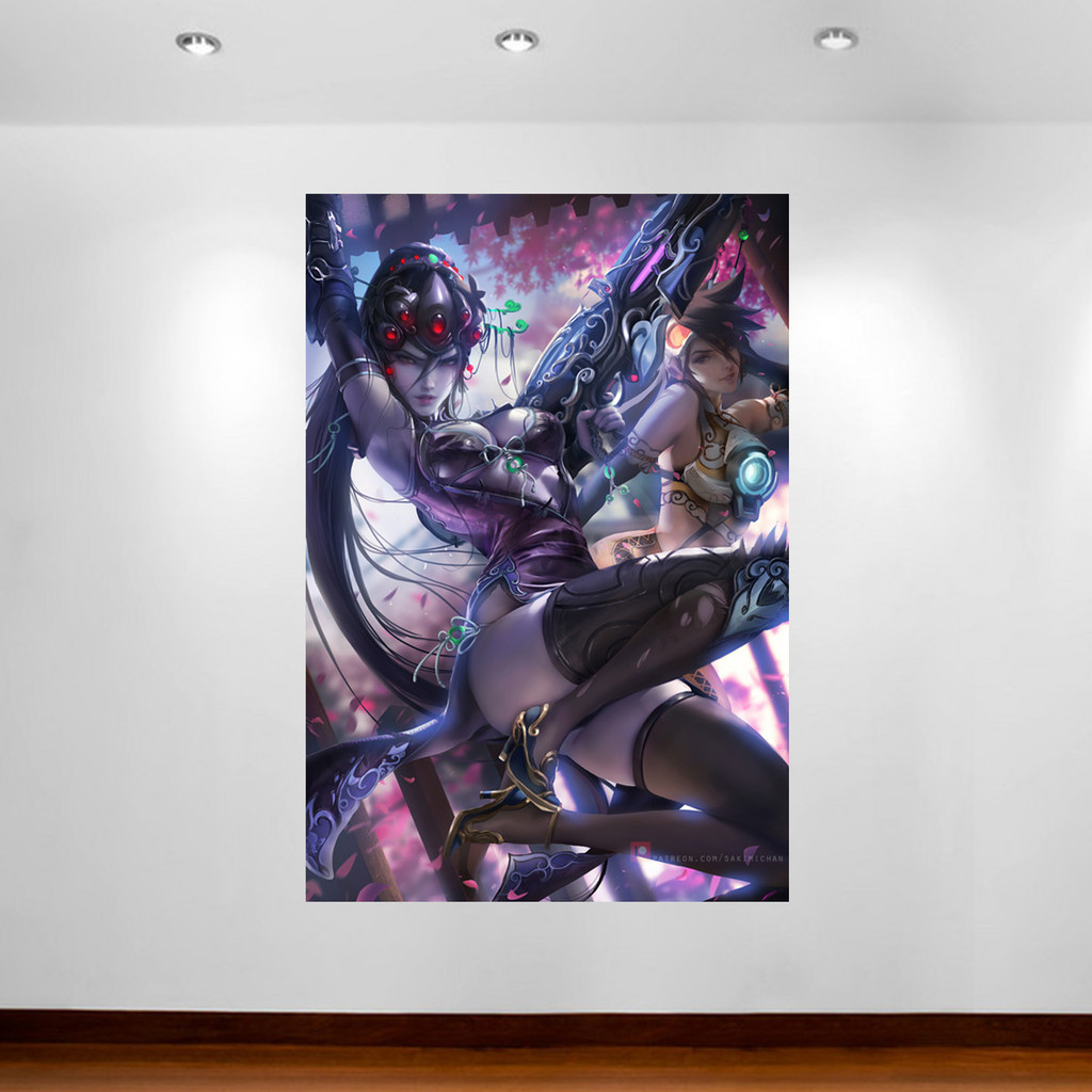 Overwatch Video Game Poster HD Sexy Anime Poster Canvas Wall Painting Live Room Wall Decor Wall Post