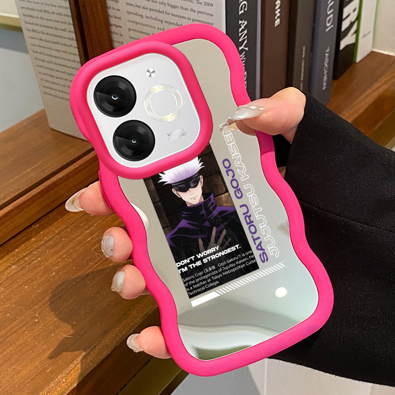 Casing Untuk ITEL A80 Case Casing Pola Anime Pria Kesing HP Kasing Macaron Mirror Cesing Silikon Sof