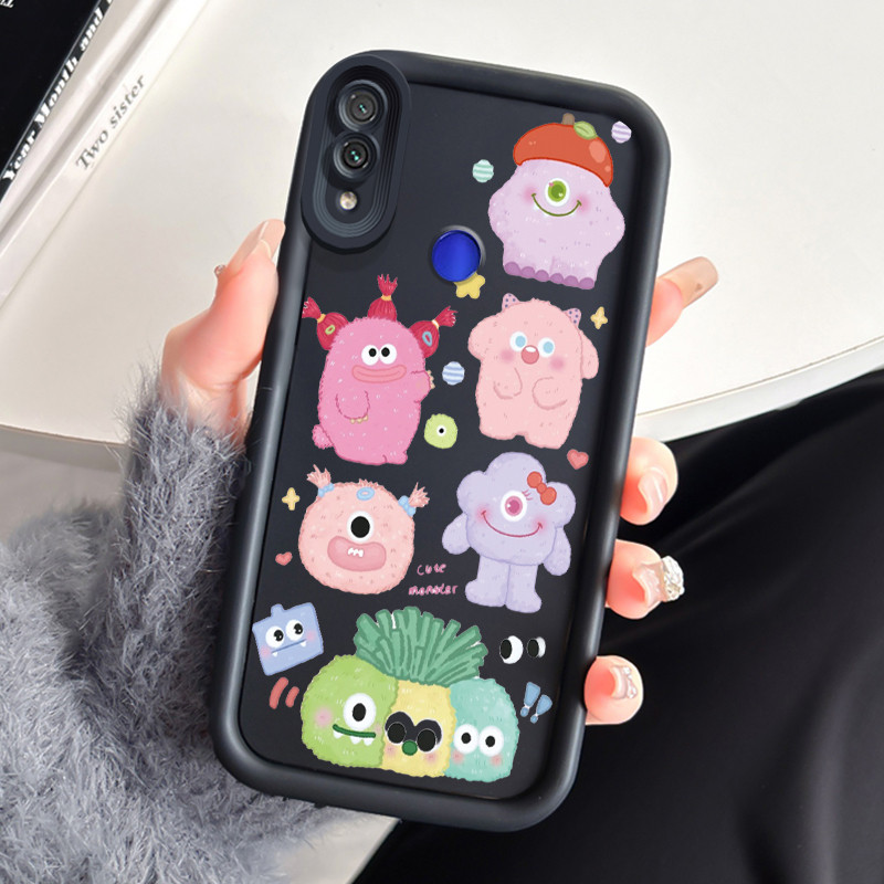 Casing Hp Xiaomi Redmi Note 8 Redmi Note 8T Redmi Note 8 Pro Case Monster Bola Bulu Kecil Cover Phon