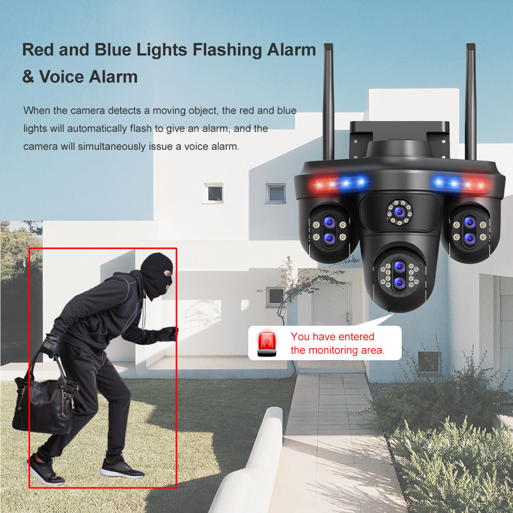 AIOOK HD 35MP WIFI Camera 30X ZOOM IP CCTV Outdoor Waterproof Camera Multi-Lens Night Vision Two-Way