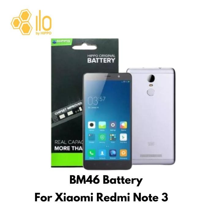 Hippo Baterai Baterry 100% ORI Baterai XiaoMi Redmi Note 3 Pro / Redmi Note 3 BM46 4000Mah Original