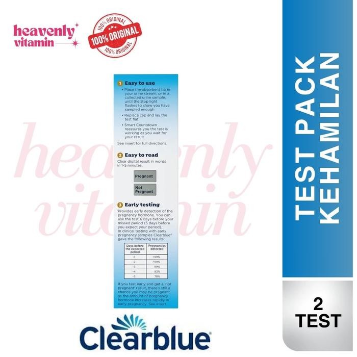 Terlaris ClearBlue Digital Pregnancy Test results in words - tes pack kehamilan SALE