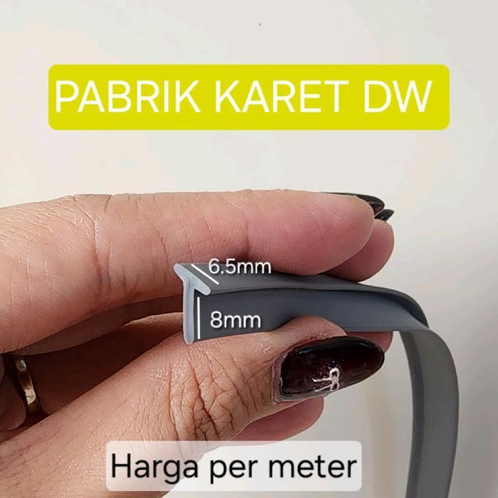 Karet list T bodykit fender spakbor mobil karet Lis T - PABRIK KARET DW Car