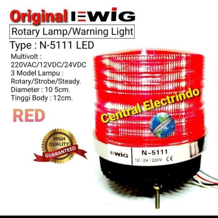 Ewig Rotary lamp warning light N-5111 12-220V Rotary/strobe/steady