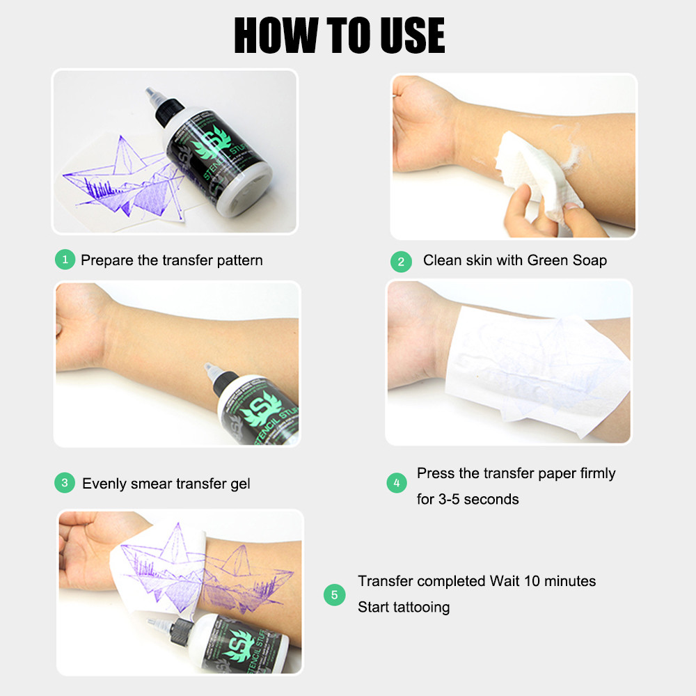 30/120/250ML Professional Tattoo Stencil Magic Gel Thermal Copier Tattoo Transfer Stuff Solution Cre