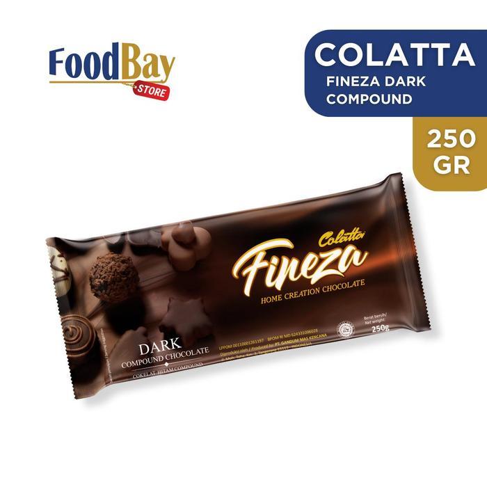 FINEZA Chocolate Compound Dark Coklat Batang Dark cooking 250 Gr
