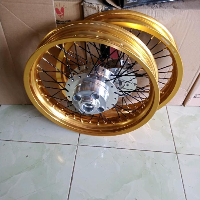 velg Honda Megapro Primus tapak lebar 300/250x17 siap pasang
