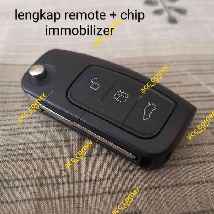Kunci Remote Ford Fiesta Lengkap Remote Plus Chip Transponder