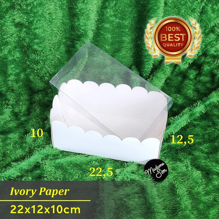 Box Mika Putih - Dus Kue - Kotak - Kardus 22X12X10