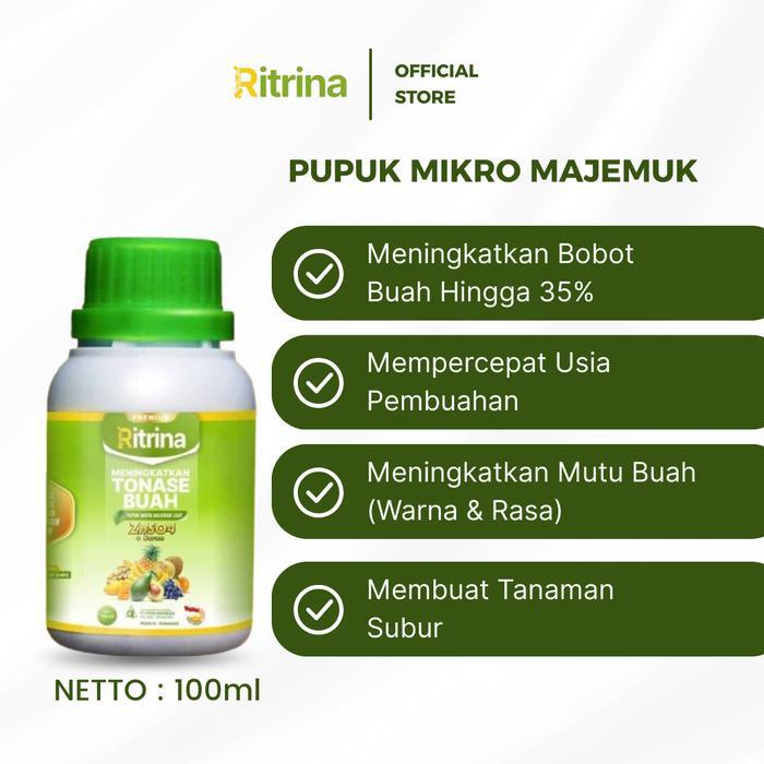 Pupuk Ritrina- Beli 1 (100 Ml)- Pupuk Cair Buah Pelebat Tanaman Cabe Mangga Anggur Alpukat Jeruk