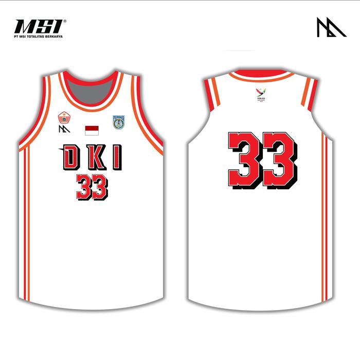 Jersey Basket Msi - Pon Dki Jakarta 2024 White