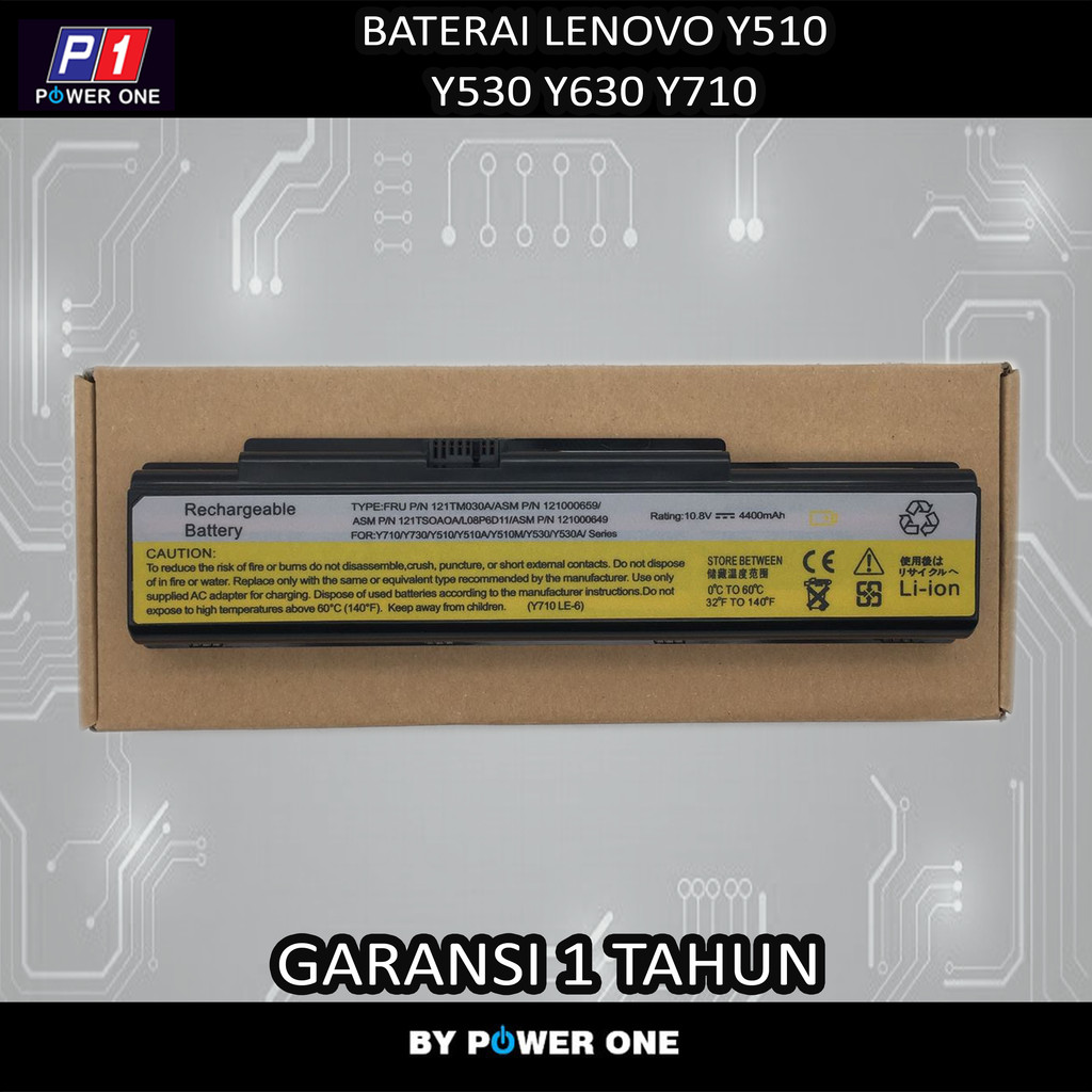 Baterai Lenovo Y510 Y530 Y630 Y710