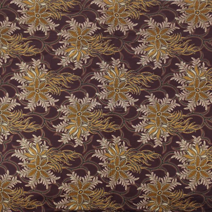 BIG SALE Katun Batik Maroon Motif Ferns Mustard Pink (Alta Moda)*