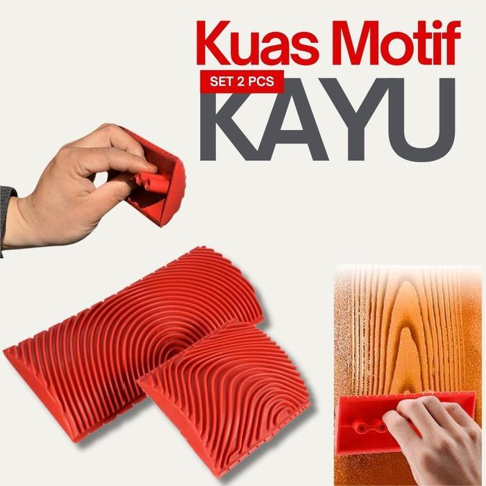 Terlaris Rubber Wood Grain Kuas Cat Motif Serat Corak Kayu Bahan Silicon SALE